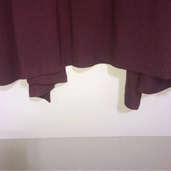 Mina et Bina Cardigan Open Front Lightweight Plum XL Velvet Pockets - Picture 8 of 9